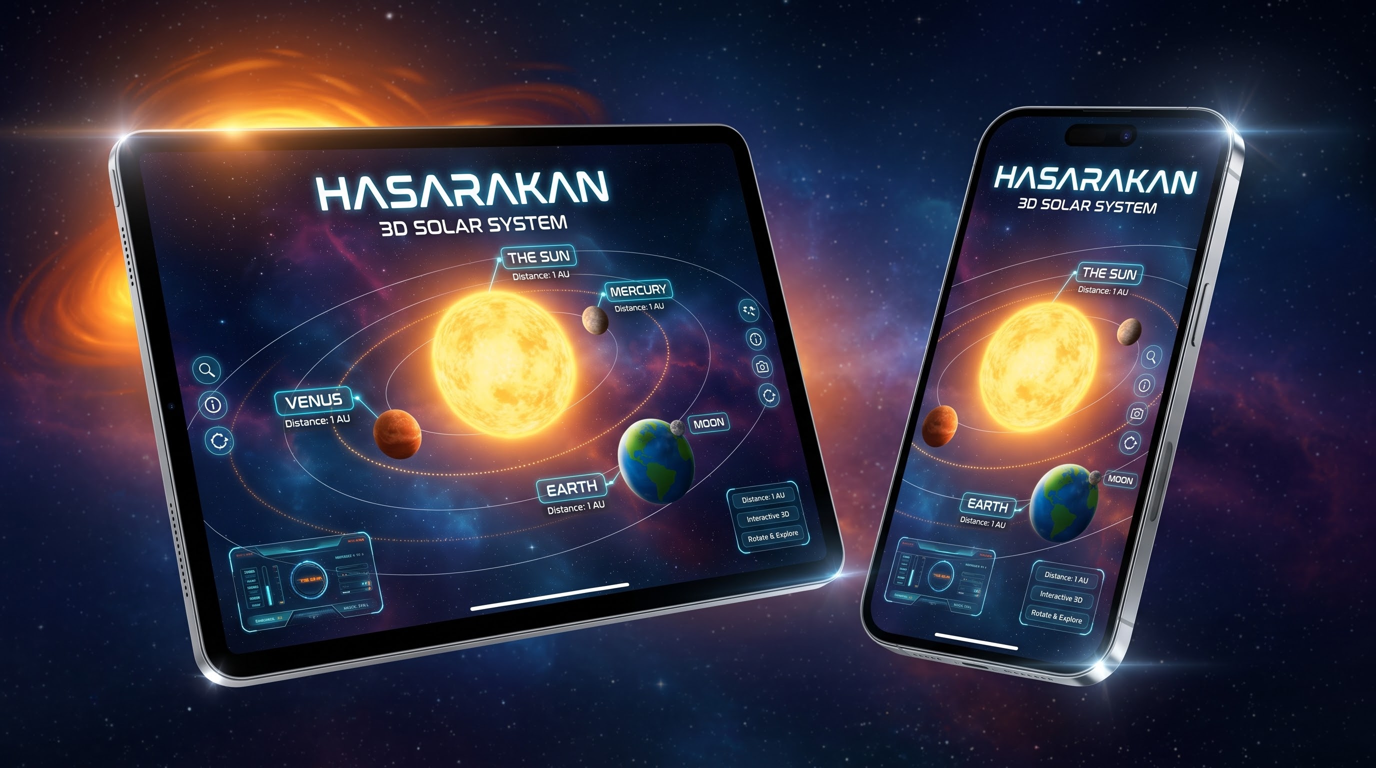 هەسارەکان (Planets 3D)